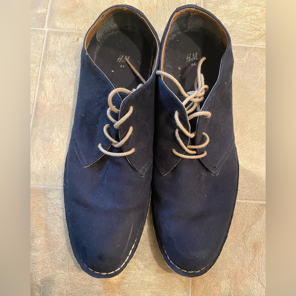 H&M blue suede dress shoes